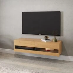 Delta 120cm Floating Wall TV Unit With LEDs For TVs Up To 55" -Dunelm Shop 30915312