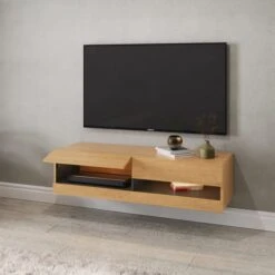Delta 120cm Floating Wall TV Unit With LEDs For TVs Up To 55" -Dunelm Shop 30915312 alt01