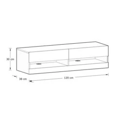 Delta 120cm Floating Wall TV Unit With LEDs For TVs Up To 55" -Dunelm Shop 30915312 alt09