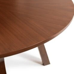 Huxley 4 Seater Round Dining Table, Walnut -Dunelm Shop 30915550 alt02