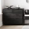 Edison 5 Drawer Chest, Matte Black -Dunelm Shop 30916341