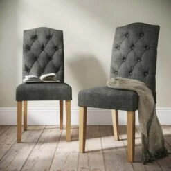 Normandy Set Of 2 Chelsea Dining Chairs, Fabric -Dunelm Shop 30918904
