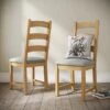 Normandy Set Of 2 Ladder Dining Chairs, Oak -Dunelm Shop 30918905