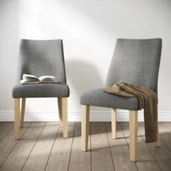 Cara Set Of 2 Dining Chairs, Luna Fabric -Dunelm Shop 30918914