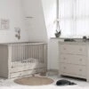 Little Acorns Celeste Cot Bed And 3 Drawer Chest Nursery Set -Dunelm Shop 30919377