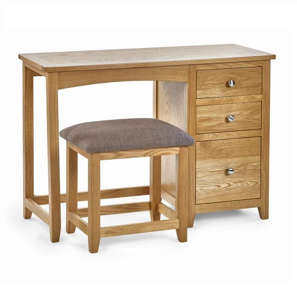 Jenkins Single Dressing Table And Stool, Oak 4 Jenkins Single Dressing Table And Stool, Oak - Image 2