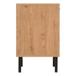 Barker 3 Drawer Bedside Table, Oak Effect 14 Barker 3 Drawer Bedside Table, Oak Effect -Dunelm Shop 30921157 alt04