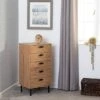 Barker 5 Drawer Narrow Chest, Oak Effect -Dunelm Shop 30921160