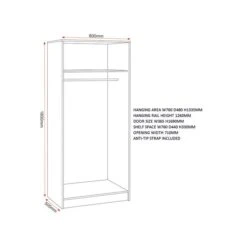 Walker Double Wardrobe Bedroom Furniture Set -Dunelm Shop 30921330 alt07