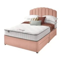Silentnight Divan Bed With Velvet Merlin Headboard -Dunelm Shop 30923005 alt03