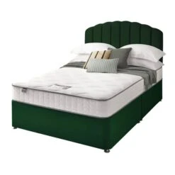 Silentnight Divan Bed With Velvet Merlin Headboard -Dunelm Shop 30924286 alt01
