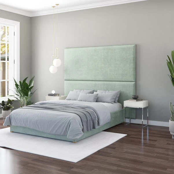 Hanging Wall Panel Dual Mount Plush Velvet Headboard 20 Hanging Wall Panel Dual Mount Plush Velvet Headboard - Image 18