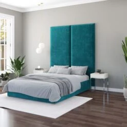 Hanging Wall Panel Dual Mount Plush Velvet Headboard 33 Hanging Wall Panel Dual Mount Plush Velvet Headboard -Dunelm Shop 30924538 alt03