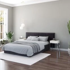 Hanging Wall Panel Dual Mount Plush Velvet Headboard