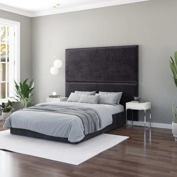 Hanging Wall Panel Dual Mount Plush Velvet Headboard 4 Hanging Wall Panel Dual Mount Plush Velvet Headboard - Image 2