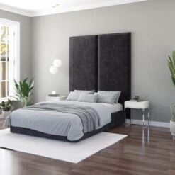 Hanging Wall Panel Dual Mount Plush Velvet Headboard 25 Hanging Wall Panel Dual Mount Plush Velvet Headboard -Dunelm Shop 30924539 alt03