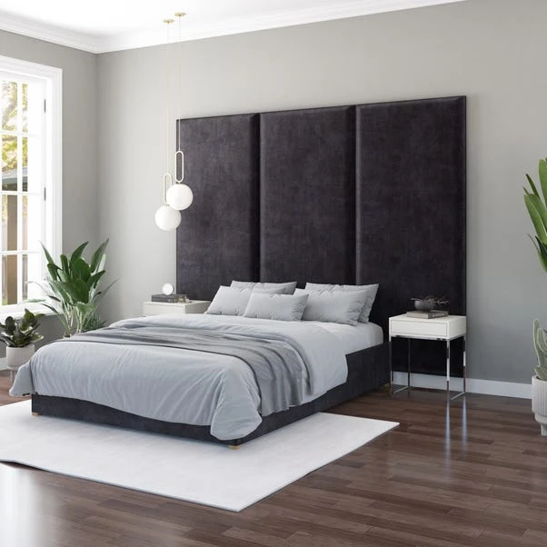 Hanging Wall Panel Dual Mount Plush Velvet Headboard 7 Hanging Wall Panel Dual Mount Plush Velvet Headboard - Image 5