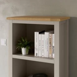 Olney Narrow Bookcase, Stone -Dunelm Shop 30924859 alt03