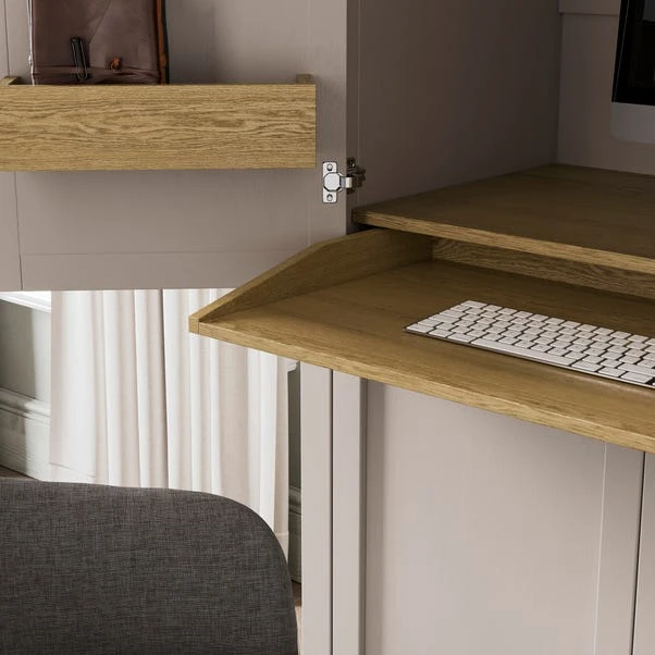 Olney Hideaway Desk, Stone 6 Olney Hideaway Desk, Stone - Image 4