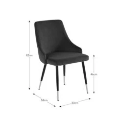 Ariana Set Of 2 Dining Chairs, Velvet -Dunelm Shop 30925022 alt09