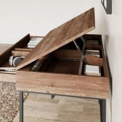 Fulton Draftsman Desk, Pine Effect -Dunelm Shop 30925276 alt03