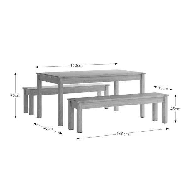 Olney 6 Seater Dining Table And Bench Set 14 Olney 6 Seater Dining Table And Bench Set - Image 12