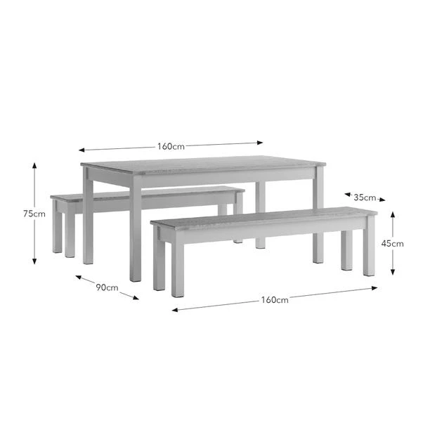 Olney 6 Seater Dining Table And Bench Set 8 Olney 6 Seater Dining Table And Bench Set - Image 6