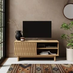 Inga Small TV Unit For TVs Up To 44", Oak Effect