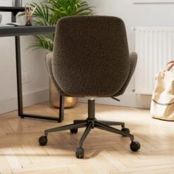 Ginny Boucle Swivel Office Chair -Dunelm Shop 30928669 alt01