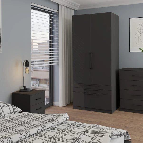 Harmony Foster Double 3 Drawer Wardrobe 11 Harmony Foster Double 3 Drawer Wardrobe - Image 9