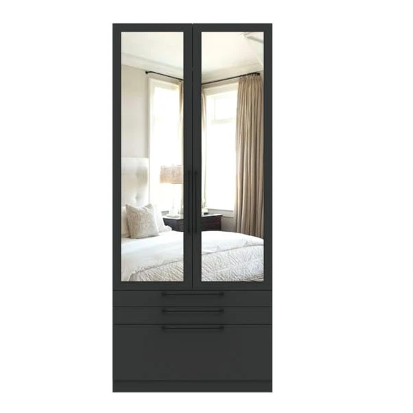 Harmony Foster Double 3 Drawer Wardrobe 5 Harmony Foster Double 3 Drawer Wardrobe - Image 3