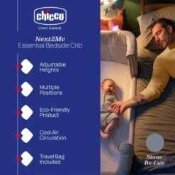Chicco Next2Me Essential Bedside Crib 23 Chicco Next2Me Essential Bedside Crib -Dunelm Shop 30957795 alt01