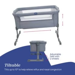 Chicco Next2Me Essential Bedside Crib 25 Chicco Next2Me Essential Bedside Crib -Dunelm Shop 30957795 alt03