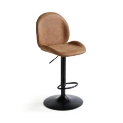 Jayde Adjustable Bar Stool, Faux Leather -Dunelm Shop 30958645 alt04