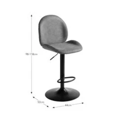 Jayde Adjustable Bar Stool, Faux Leather -Dunelm Shop 30958645 alt09
