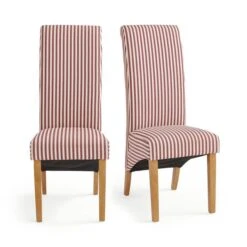 Set Of 2 Chester Linford Stripe Dining Chairs, Fabric -Dunelm Shop 30959454 alt06