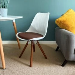 Fusion Living Soho White Plastic Dining Chair With Pyramid Legs 38 Fusion Living Soho White Plastic Dining Chair With Pyramid Legs -Dunelm Shop 30960348