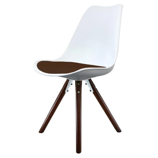 Fusion Living Soho White Plastic Dining Chair With Pyramid Legs 20 Fusion Living Soho White Plastic Dining Chair With Pyramid Legs - Image 18