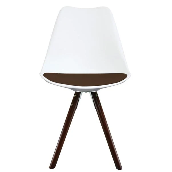 Fusion Living Soho White Plastic Dining Chair With Pyramid Legs 21 Fusion Living Soho White Plastic Dining Chair With Pyramid Legs - Image 19