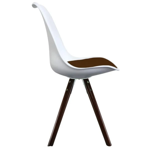 Fusion Living Soho White Plastic Dining Chair With Pyramid Legs 22 Fusion Living Soho White Plastic Dining Chair With Pyramid Legs - Image 20