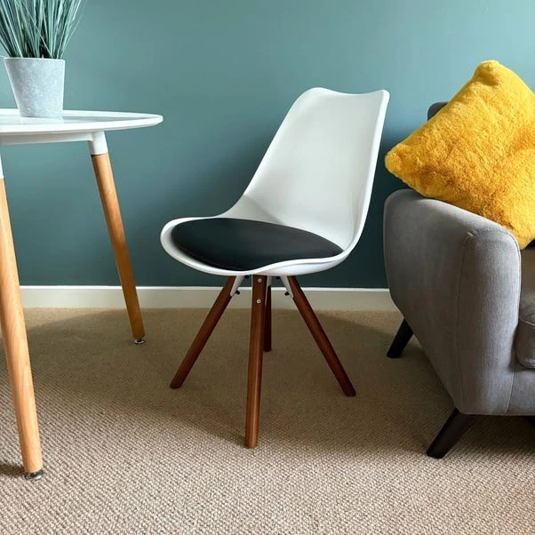 Fusion Living Soho White Plastic Dining Chair With Pyramid Legs 11 Fusion Living Soho White Plastic Dining Chair With Pyramid Legs - Image 9