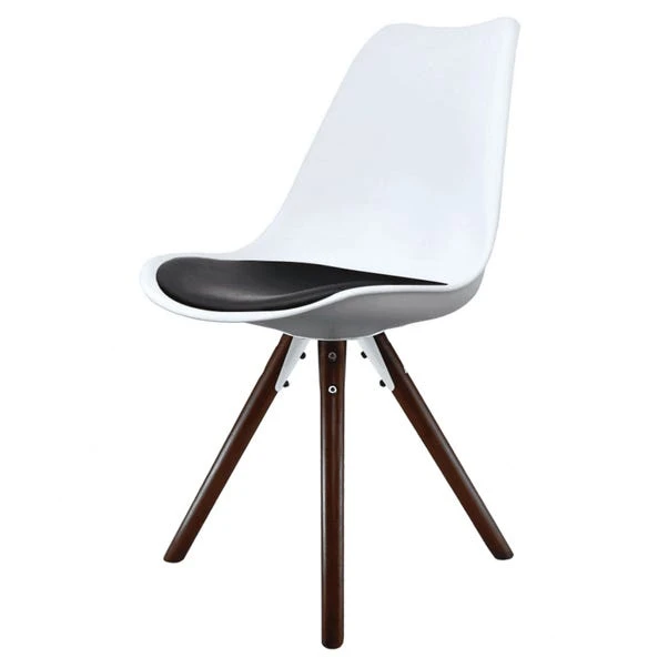 Fusion Living Soho White Plastic Dining Chair With Pyramid Legs 12 Fusion Living Soho White Plastic Dining Chair With Pyramid Legs - Image 10