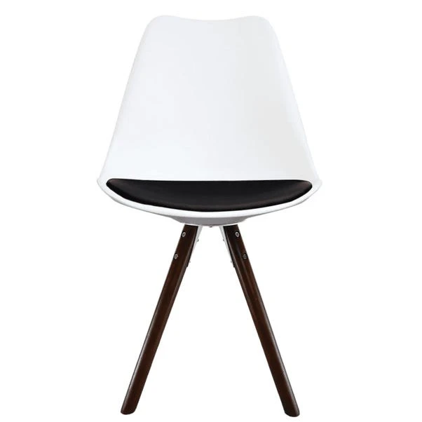 Fusion Living Soho White Plastic Dining Chair With Pyramid Legs 13 Fusion Living Soho White Plastic Dining Chair With Pyramid Legs - Image 11