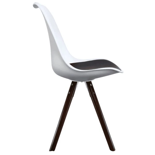 Fusion Living Soho White Plastic Dining Chair With Pyramid Legs 14 Fusion Living Soho White Plastic Dining Chair With Pyramid Legs - Image 12