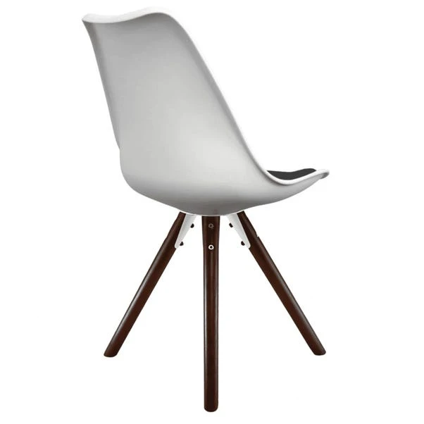 Fusion Living Soho White Plastic Dining Chair With Pyramid Legs 15 Fusion Living Soho White Plastic Dining Chair With Pyramid Legs - Image 13