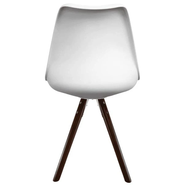 Fusion Living Soho White Plastic Dining Chair With Pyramid Legs 16 Fusion Living Soho White Plastic Dining Chair With Pyramid Legs - Image 14