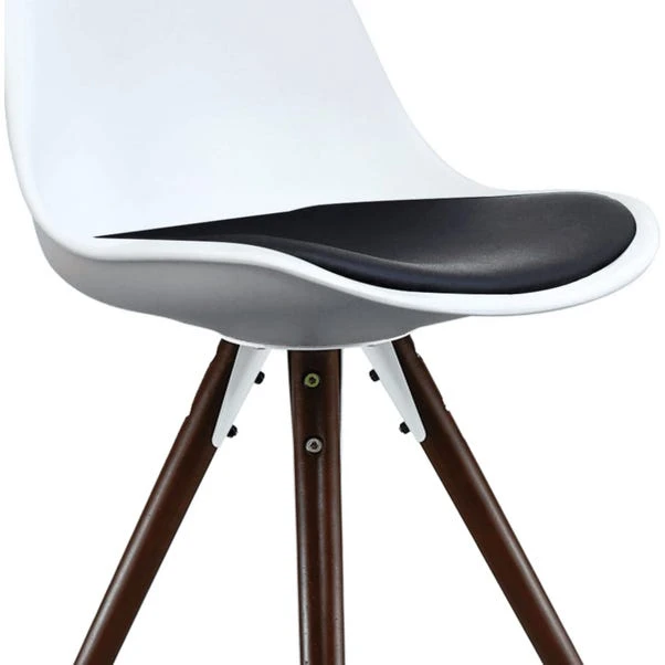 Fusion Living Soho White Plastic Dining Chair With Pyramid Legs 17 Fusion Living Soho White Plastic Dining Chair With Pyramid Legs - Image 15