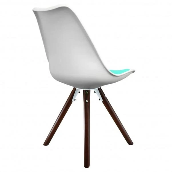 Fusion Living Soho White Plastic Dining Chair With Pyramid Legs 7 Fusion Living Soho White Plastic Dining Chair With Pyramid Legs - Image 5