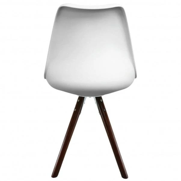 Fusion Living Soho White Plastic Dining Chair With Pyramid Legs 8 Fusion Living Soho White Plastic Dining Chair With Pyramid Legs - Image 6