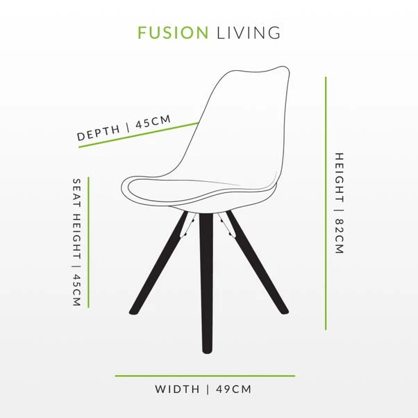 Fusion Living Soho White Plastic Dining Chair With Pyramid Legs 10 Fusion Living Soho White Plastic Dining Chair With Pyramid Legs - Image 8